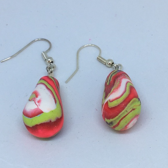 Unique Handmade Polymer Clay Dangle/Drop Earrings - Picture 6 of 8
